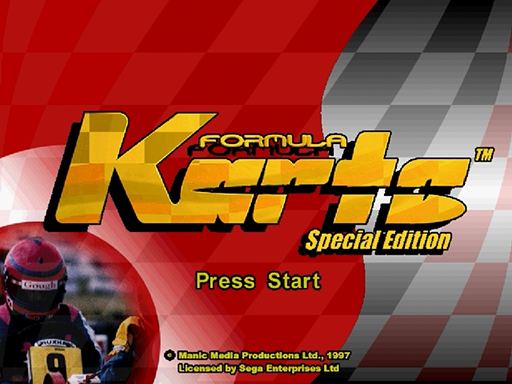 Formula Karts Special Edition title screen for Sega Saturn